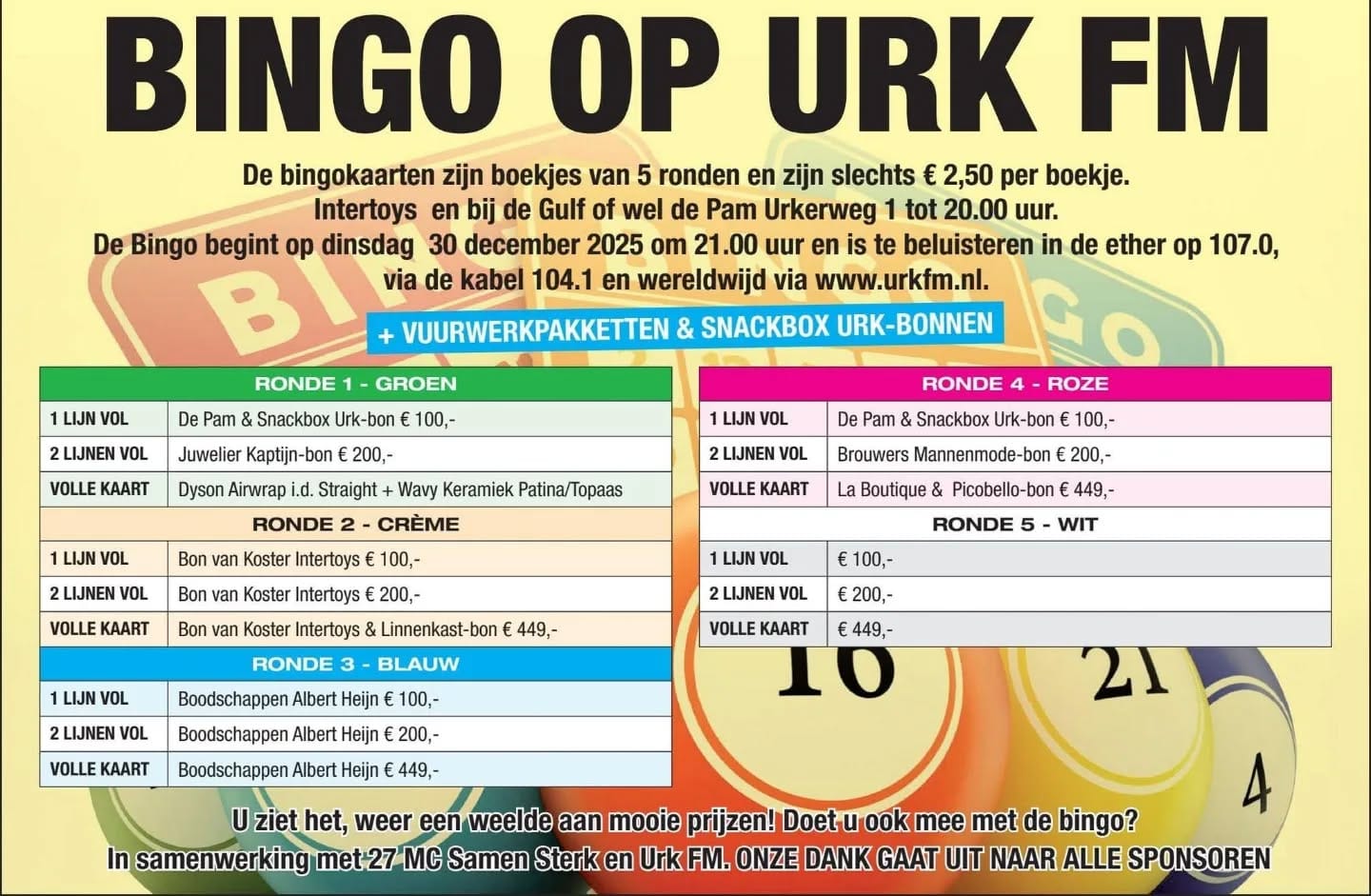 Bingo op Urk FM