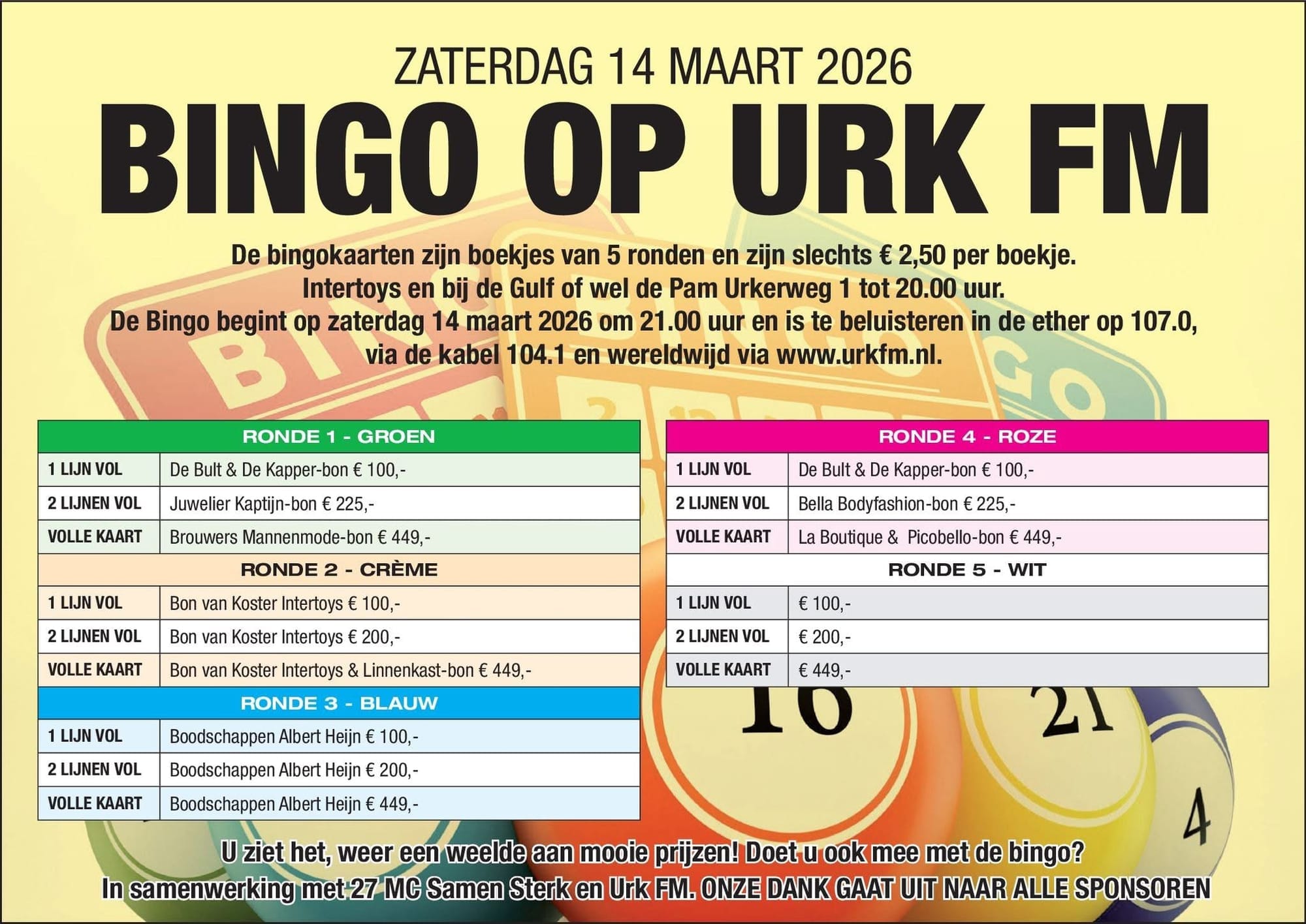 Bingo op Urk FM